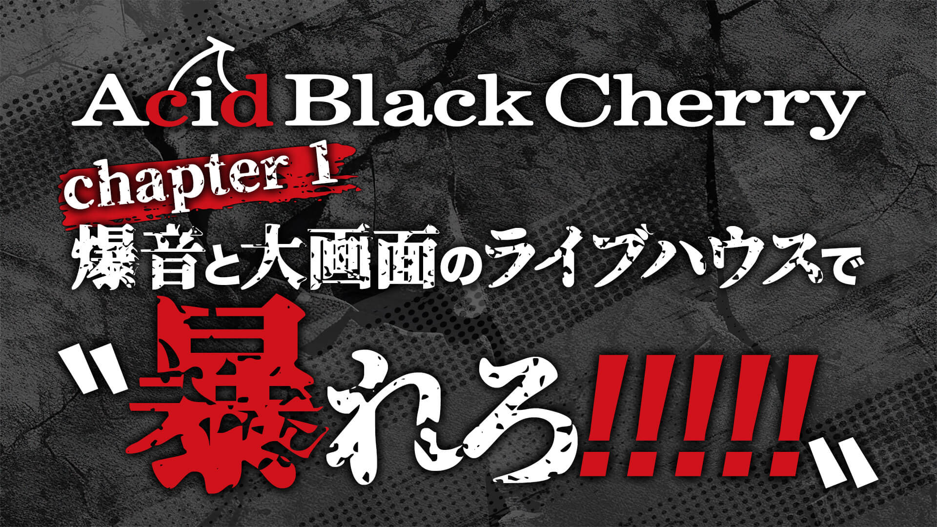 Acid Black Cherry chapter 1 爆音と大画面のライブハウスで〝暴れろ!!!!!〟